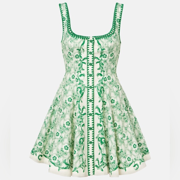 Alemais Olive printed minidress $625 NEW without tag Size shows in US - Picture 5 of 6